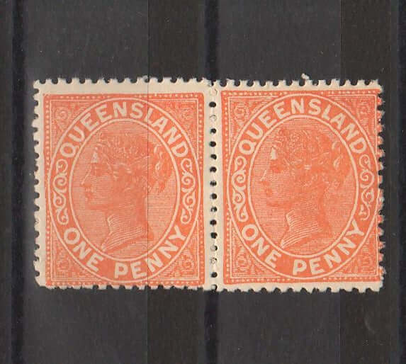 Australian States Queensland 1887-89 pair cv. 19.00$ (TIP A)