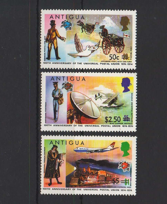 Antigua 1974-75 UPU Centenary surcharged cv. 11$ (TIP A)