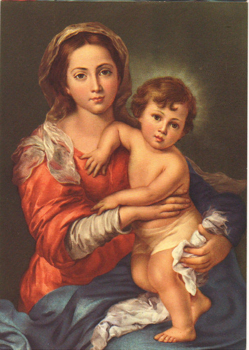 Postcard Italia Murillo B. E. La Vergine col Bambino (TIP A)