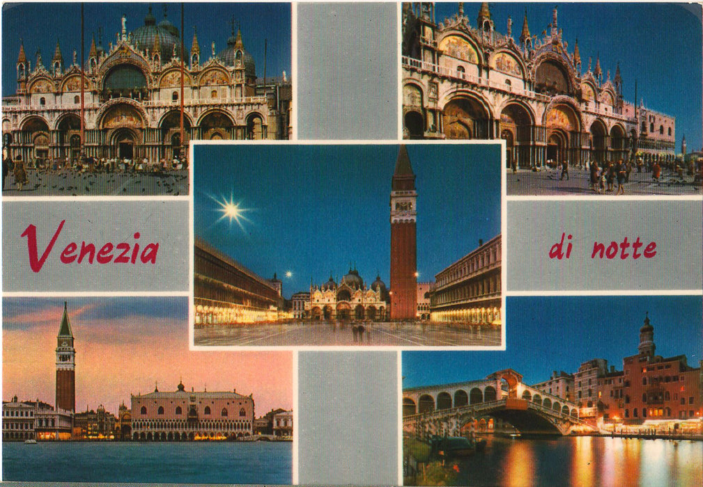 Postcard Italia Venice by Night (TIP A)
