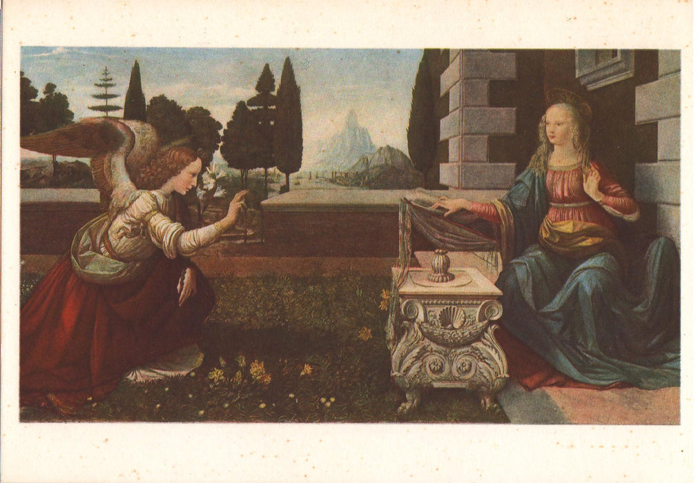 Postcard Italia Leonardo da Vinci - L Annunciazone (TIP A)