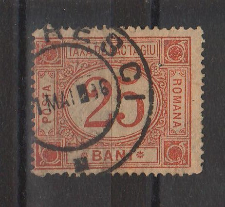 Romania 1895 Taxa de factagiu filigran stema mica Abklatsch (TIP B)