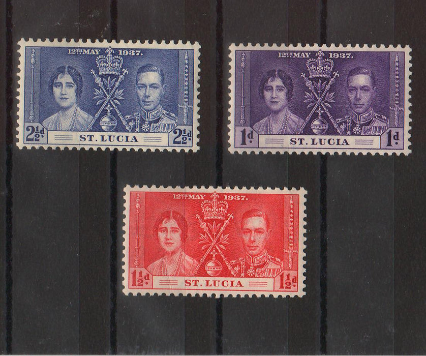 St. Lucia 1937 Coronation Issue cv. 1,75$ (TIP A)
