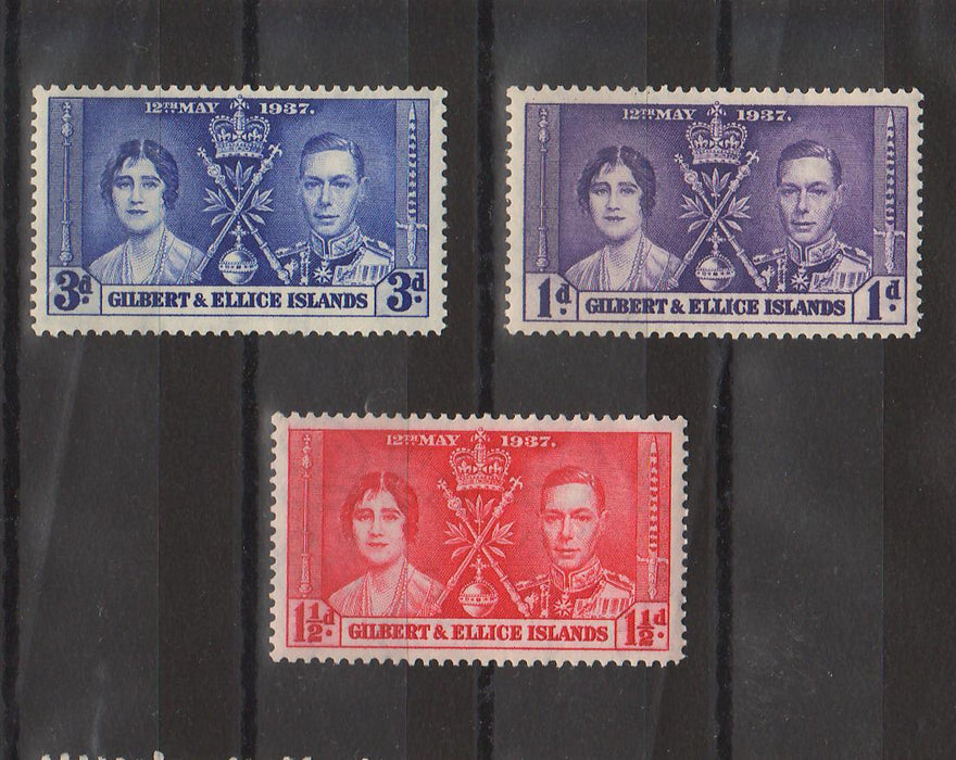 Gilbert & Ellice Islands 1937 Coronation Issue cv. 1,25$ (TIP A)