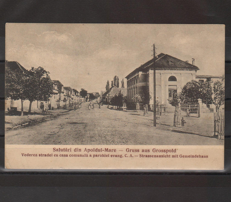 Romania 1928 Carte postala circulata Apoldu Mare-Brasov Asistenta sociala (TIP C)