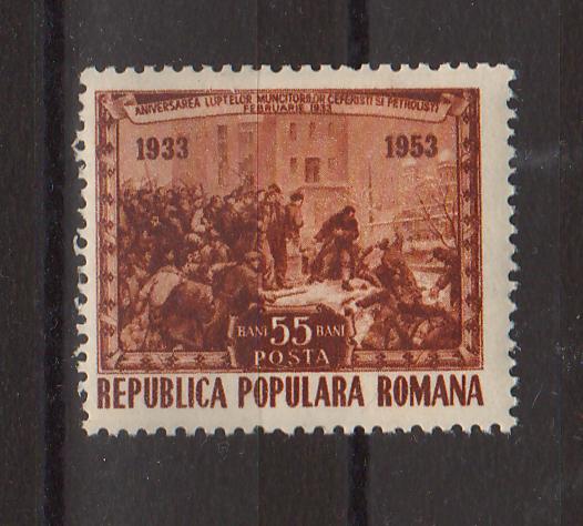 Romania 1953 A XX-a aniversare a luptelor de la Grivita (TIP A)