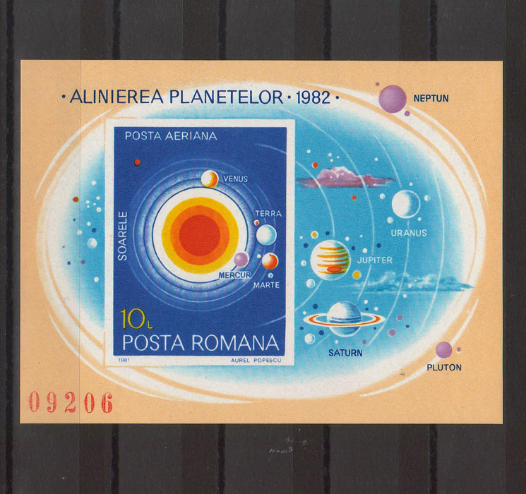 Romania 1981 Alinierea planetelor colita nedantelata (TIP D)