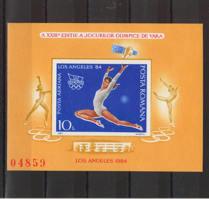 Romania 1984 JO vara Los Angeles gimnastica colita nedantelata (TIP C)