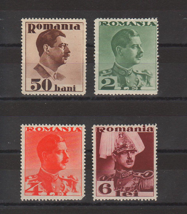 Romania 1934 Carol II fara POSTA uzuale (TIP C)