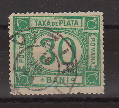 Romania 1896 Taxa de plata 30B stampila "VIZIRU" (TIP A)